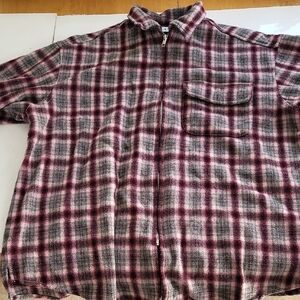 Calvin KLEIN Plaid Zip-Up Jacket